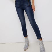 Jeans Skinny Vita Alta Con Zip