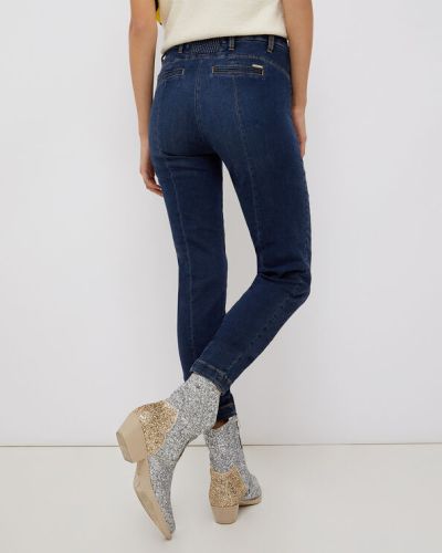 Jeans skinny vita alta con zip