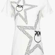 t-shirt pinko con logo stella