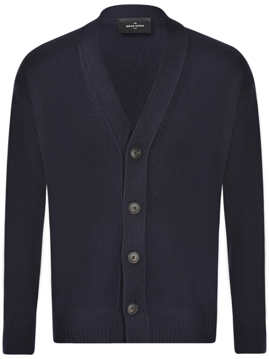 CARDIGAN 4 BOTTONI CON SPALLA SCESA GRAN SASSO