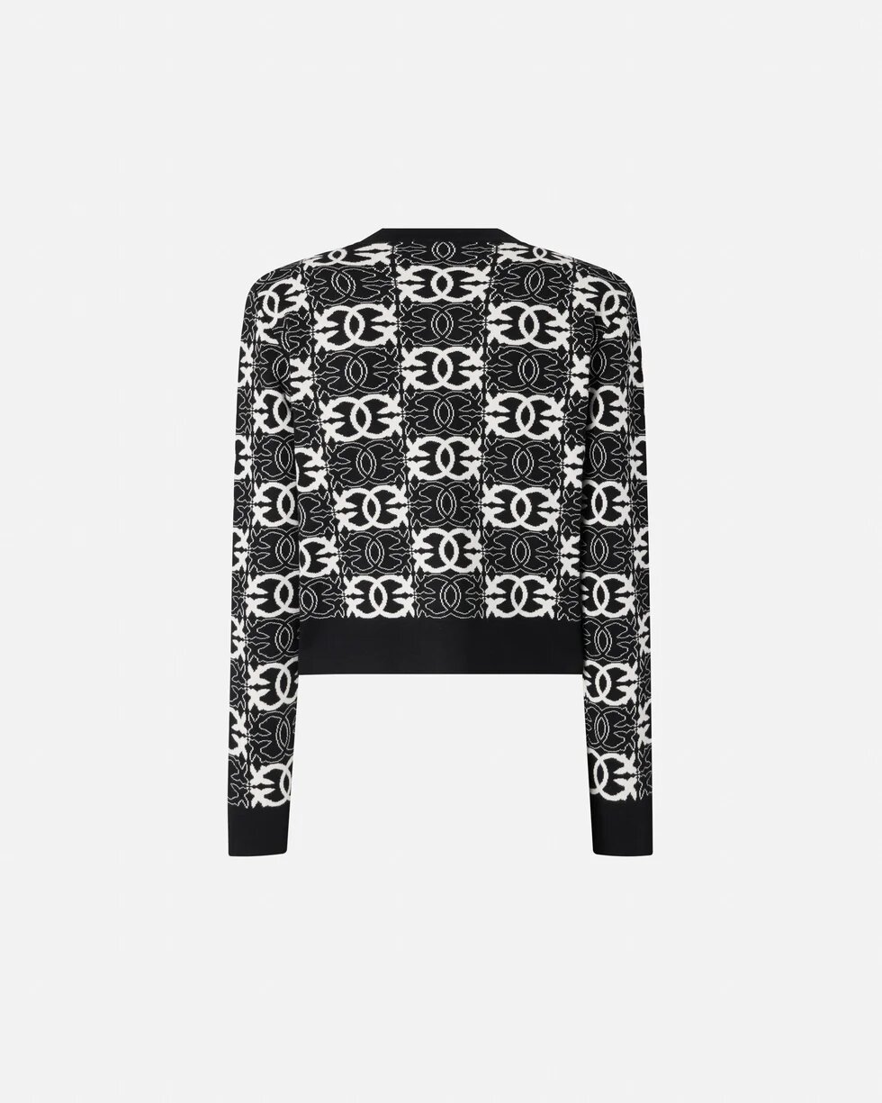 Cardigan con logo Love Birds PINKO