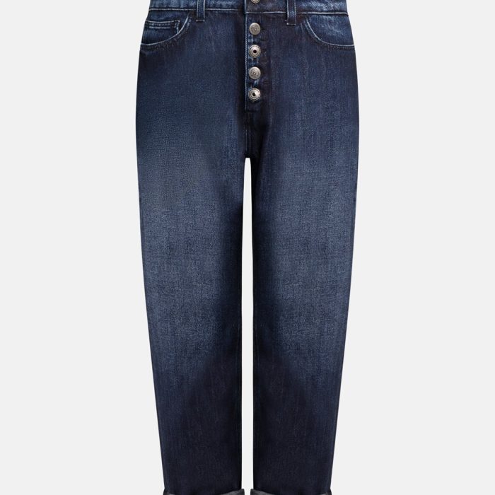 Jeans Koons loose in denim fisso cotone e lyocell