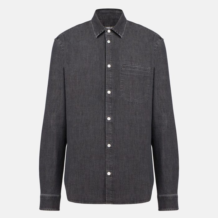 Camicia slim in denim stretch