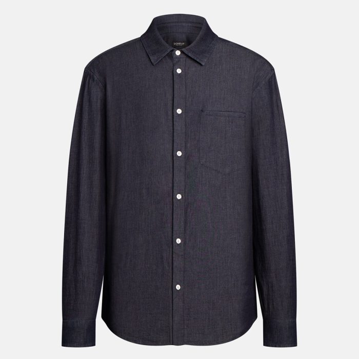 Camicia regular in denim stretch