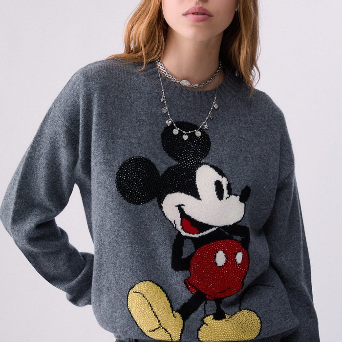 Maglia jacquard in lana Mr Mouse