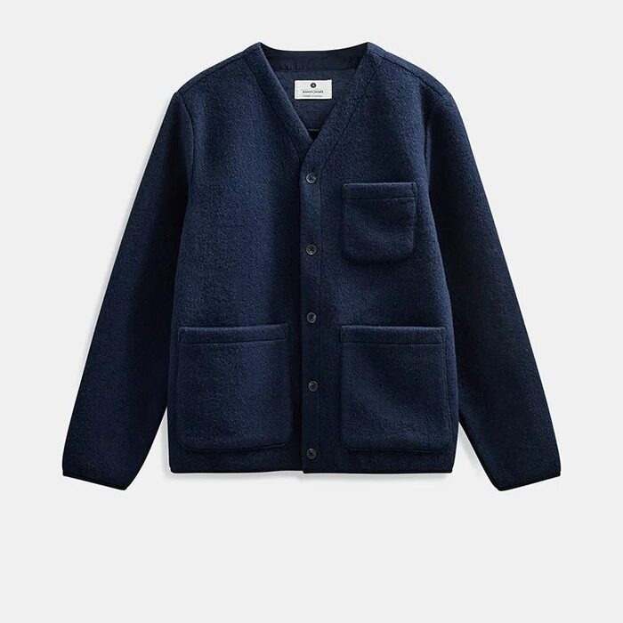 AKSIGURD BOILED WOOL OVERSHIRT - Sky Captain